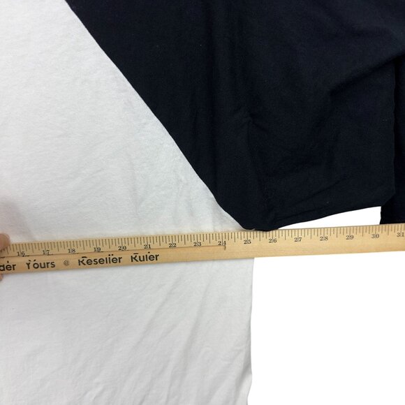 Rock Ridge Music "Ghidrah" 3/4 Sleeve Raglan T-Shirt Anvil 2X Cotton Black/White - Picture 10 of 10